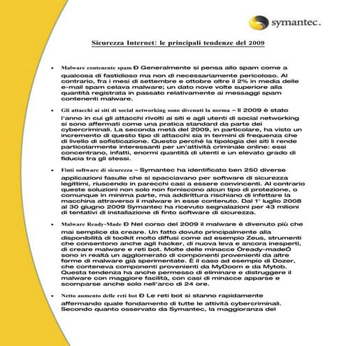 Sicurezza Internet: tendenze e previsioni 2010
