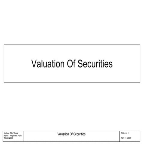 Security Valuation 02