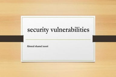 Security vulnerability