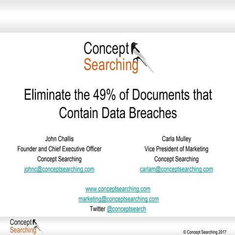 Eliminate the 49% of Documents that Contain Data Breaches Webinar