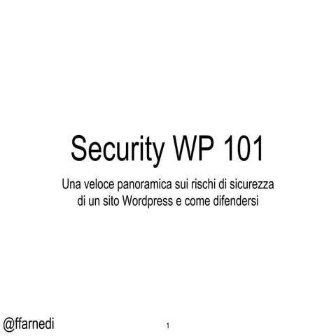 Security wp 101