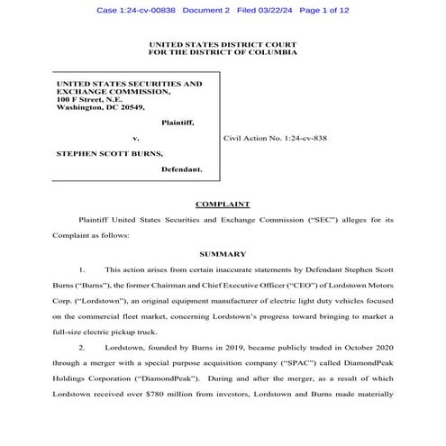 SEC v Burns                                            .