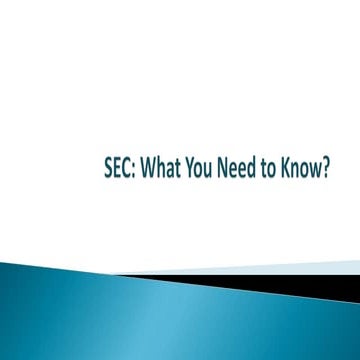 Sec what you need to know