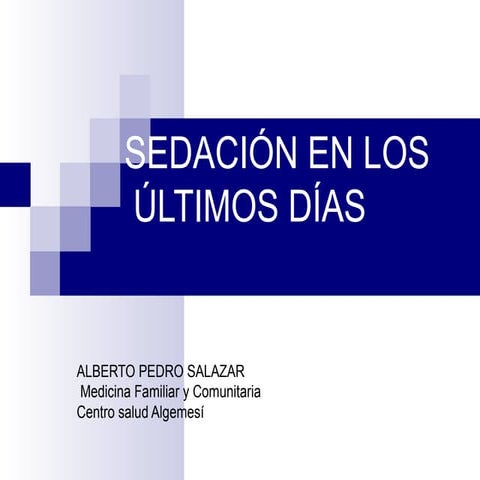 Sedación en los últimos días