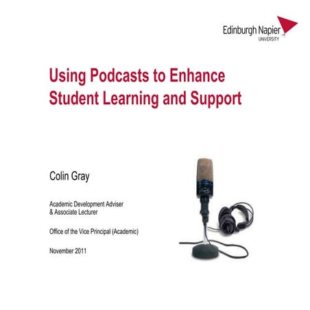 Using Podcasting for Education
