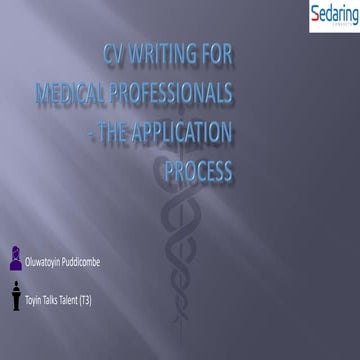 Sedaring   CV writing for medical professionals