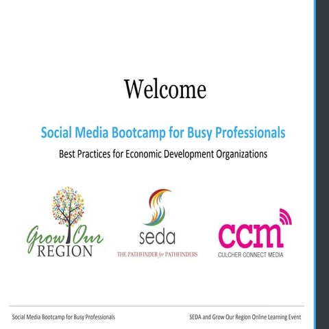 Social Media Bootcamp for Busy Professionals