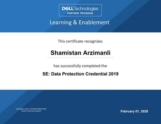 Se high end storage credential 2019 certificate | PPT