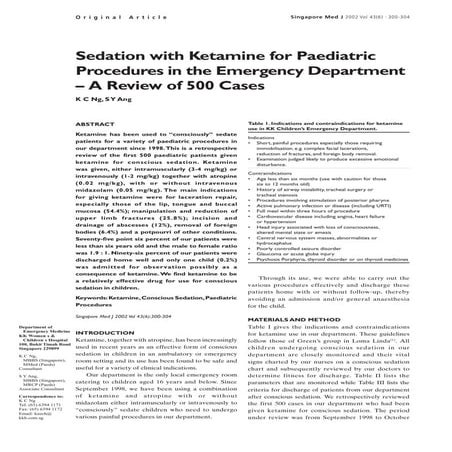Sedation With Ketamine