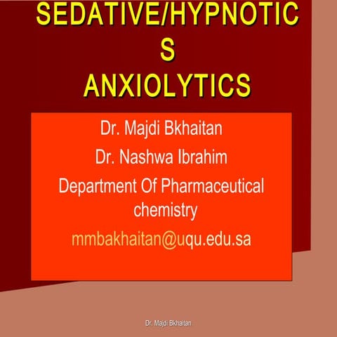 Medicinal chemistry I- Unit 4A. sedative and hypnotics.pptx