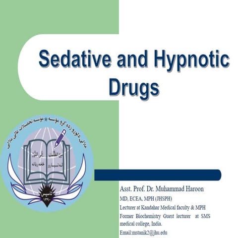 Sedatives and Hypnotics (Pharmacology) | PDF