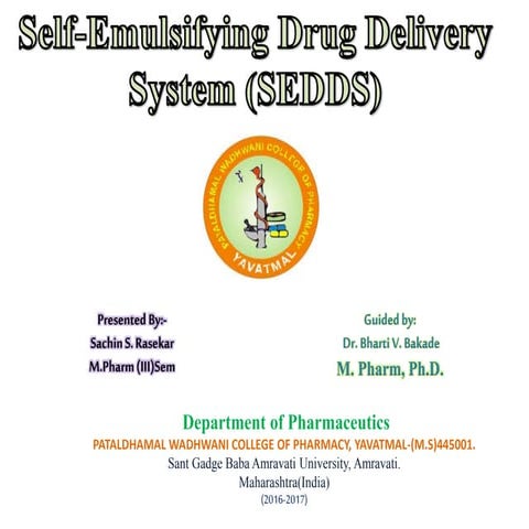  self emulsifying drug delivery system SEDDS