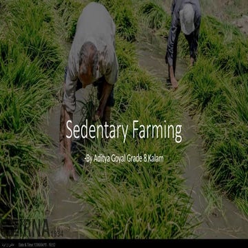 Sedentary Farming, Plantation Agriculture, Subsistence Farming Grade.pptx