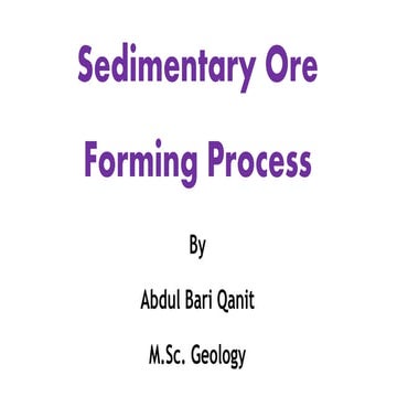 Sedimentary ore forming process