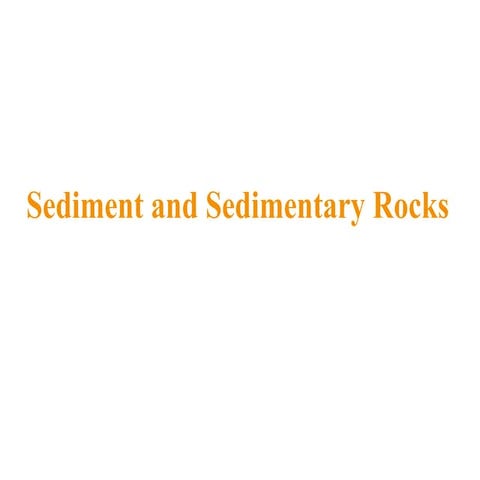 Sedimentary rocks 