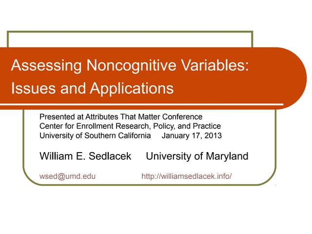 Sedlacek's CERPP Presentation