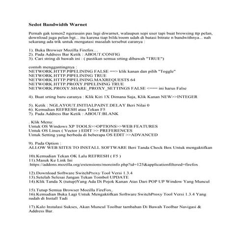 Sedot bandwidth warnet
