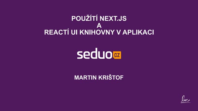 Použití Next.js a Reactí UI khinihovny v aplikaci
