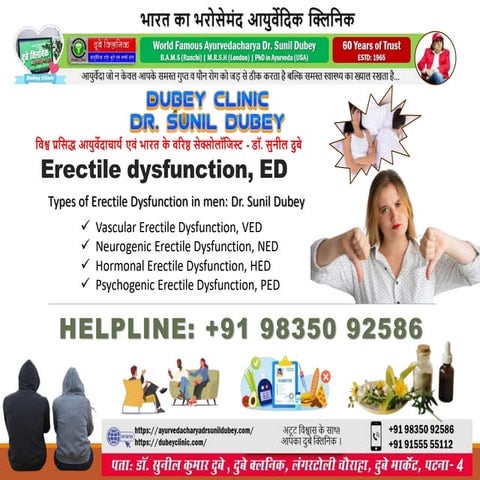Dr. Sunil Dubey, Best Sexologist Patna treating All ED Problems | PDF