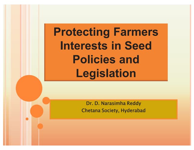 Seed regulation in India