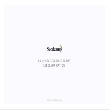 Seedcamp Fund V - VC Pitch Deck Examples