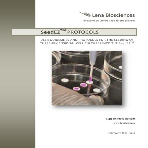SeedEZ 3D cell culture methods and protocols - cell seeding | PDF