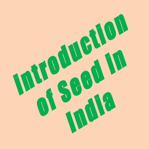Seed industry in india