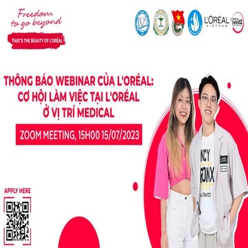 thông báo webinar l oreal cơ hội việc làm tại loreal