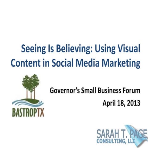 Seeing Is Believing: Governor's Small Business Forum