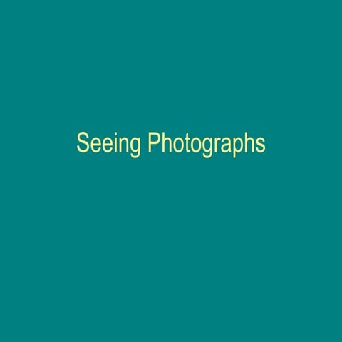 Seeing photographs