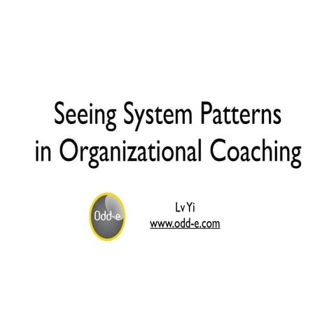 Seeing system patterns in organizational coaching