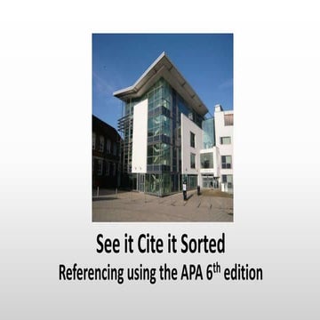 See it cite it sorted