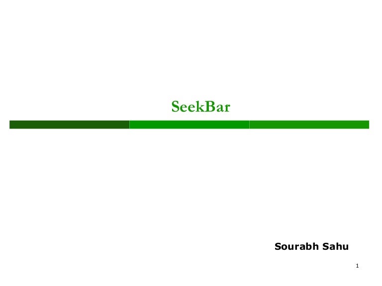 Seekbar In Android