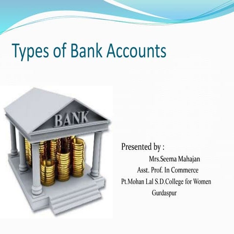 PPT. ON BANK ACCOUNTS