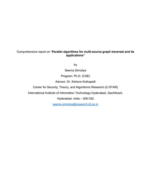 Parallel algorithms for multi-source graph traversal and its applications