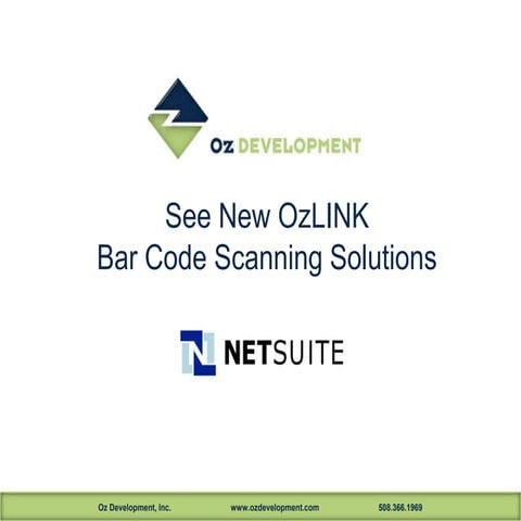 See New OzLINK Bar Code Scanning Solutions