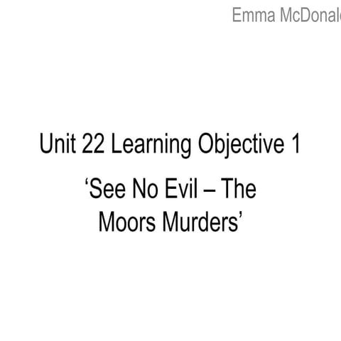 See No Evil - The Moors Murders