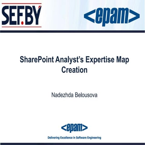 Надежда Белоусова SharePoint Analyst’s Expertise Map Creation