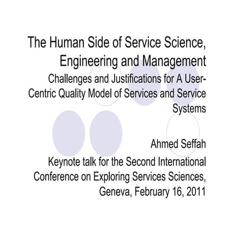 Seffah iess11 keynote   the human side of service science