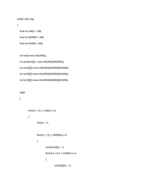 Seg code