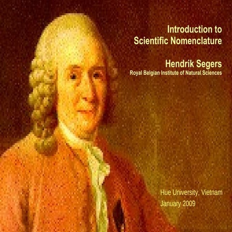 Segers Introduction To Scientific Nomenclature