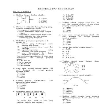 Segitiga dan segiempat kelas 7