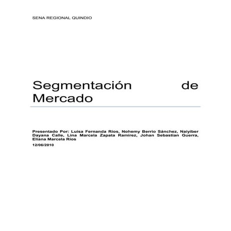 Segmentación de mercado