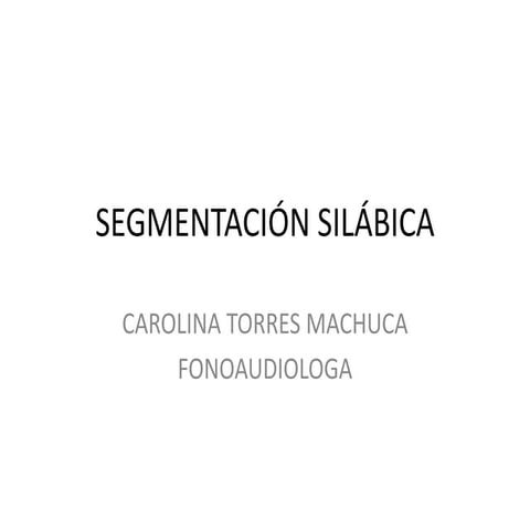 Segmentación silábica