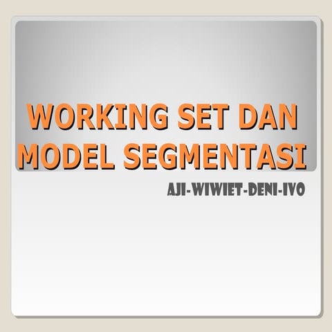 Presentasi Segmentasi (Sistem Operasi Komputer)