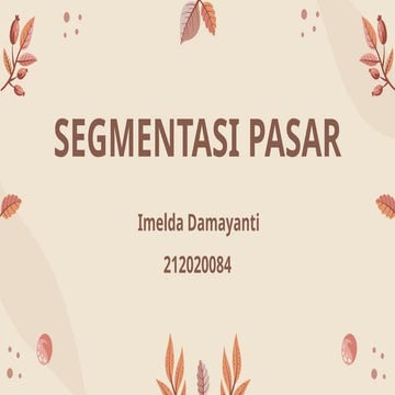 SEGMENTASI DAN TARGET PASAR | PDF