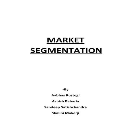 Market Segmentation DOC