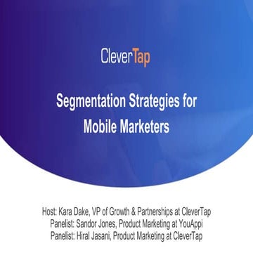 Segmentation Strategies for Mobile Marketers