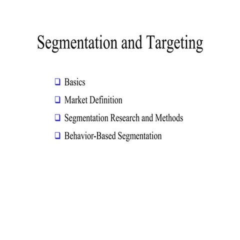 Segmentation & targeting | PPT