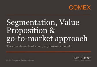 Segmentation, Value proposition & Go-to-market approach